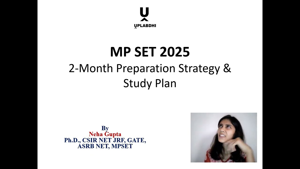 MP SET 2025-2026 | 2 Month Study Plan and Strategy | MPPSC | UPLABDHI