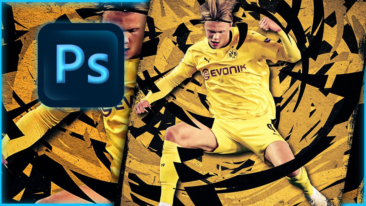 How to make a abstract Haaland football visual! - Abstract Football Poster Tutorial (Photoshop)