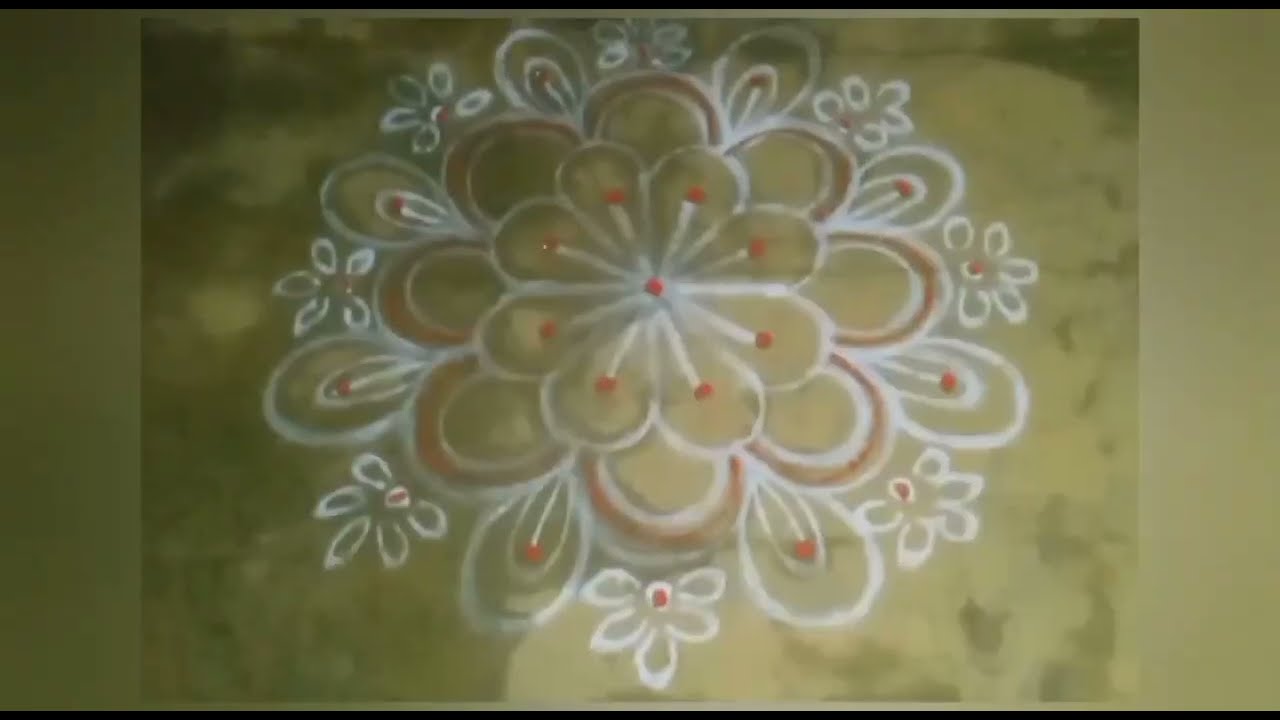 🌺simple and easy rangoli 🌺 