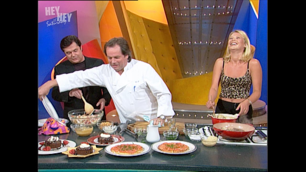 WOLFGANG PUCK ROASTS DICKIE KNEE! | Hey Hey it's Saturday | 1997