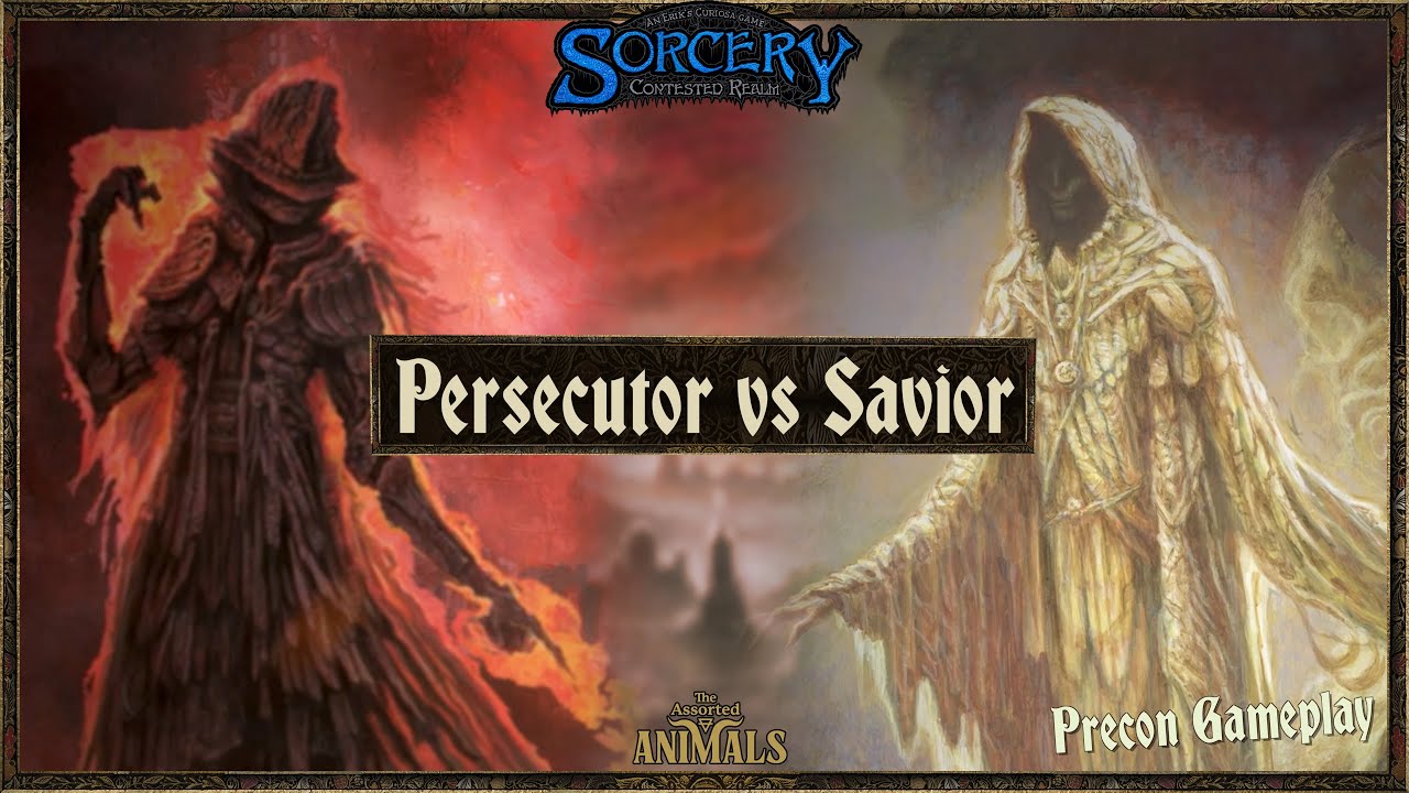 PERSECUTOR (🪨/🔥) vs SAVIOR (🪨/💧), Sorcery: Contested Realm – Gothic Precon Gameplay
