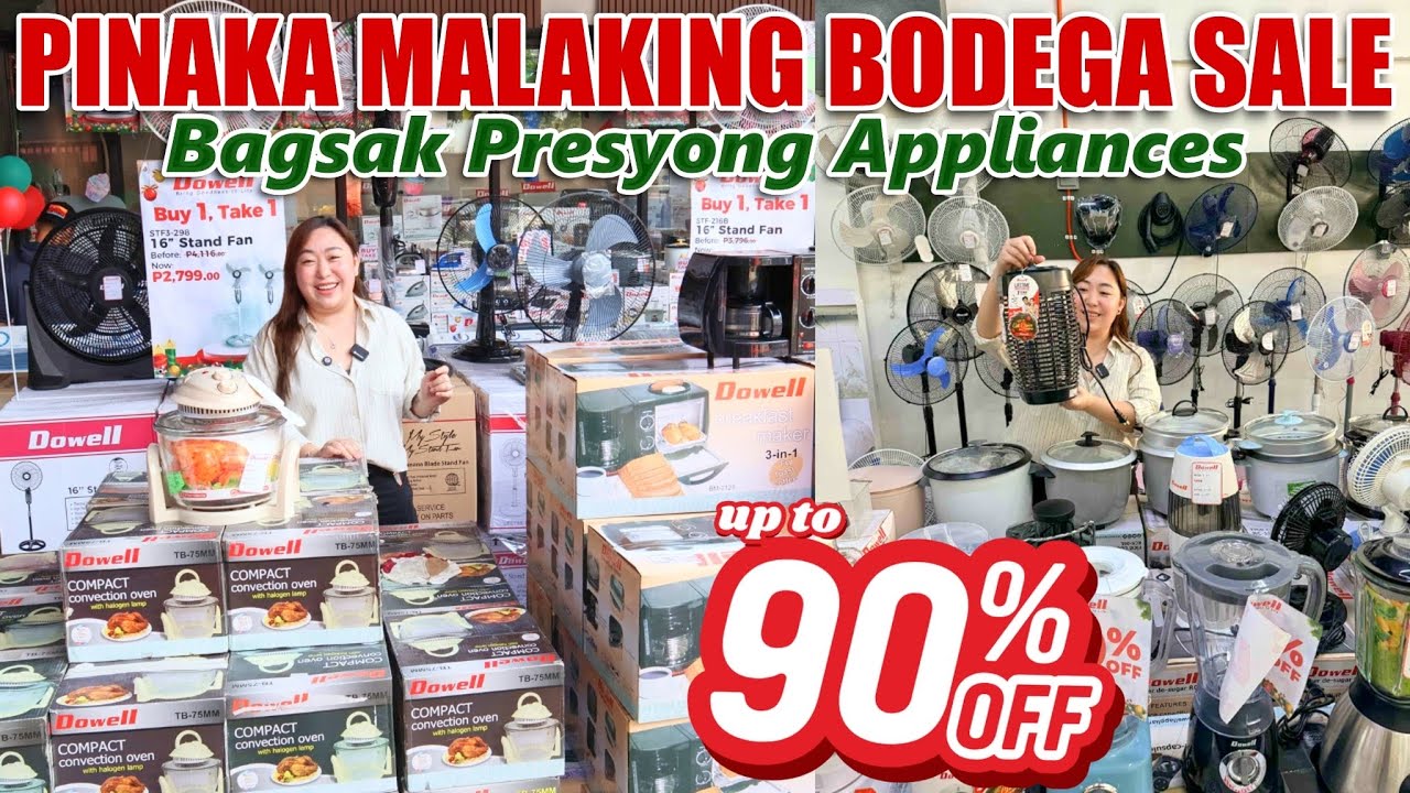 BAGSAK PRESYONG APPLIANCES! Pinakamalaking Bodega Sale ng Mga Gamit Sa Bahay Up (Laki ng Discount)