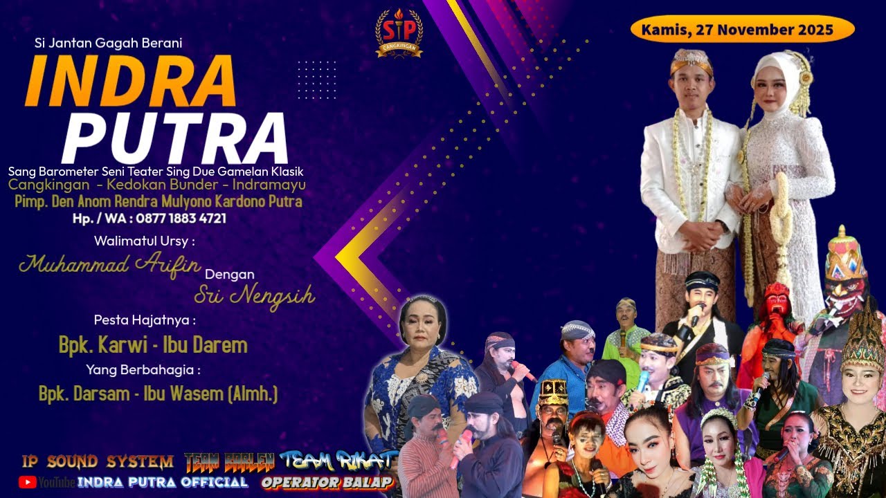 🔴 LIVE SANDIWARA INDRA PUTRA PESTA HAJATNYA BPK. KARWI - IBU DAREM DESA SUKAMULYA EDISI MALAM