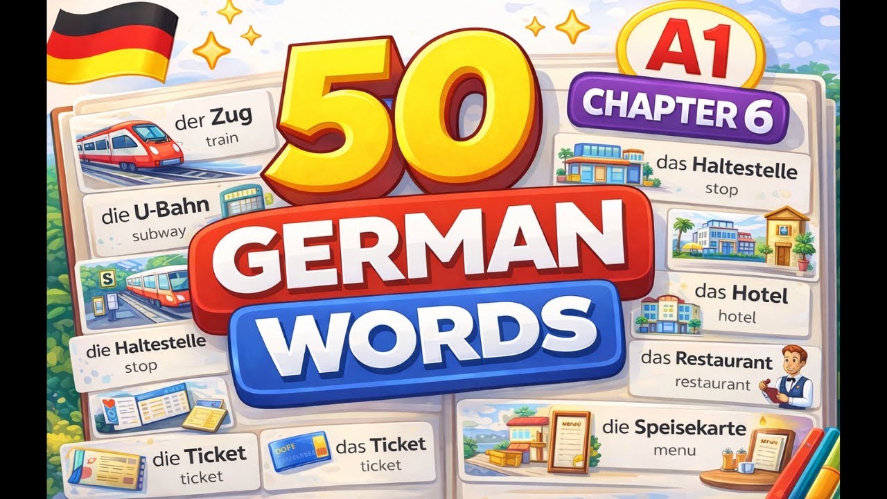 50 German Words for Travel & City Life (A1) | Learn German Vocabulary – Part 6