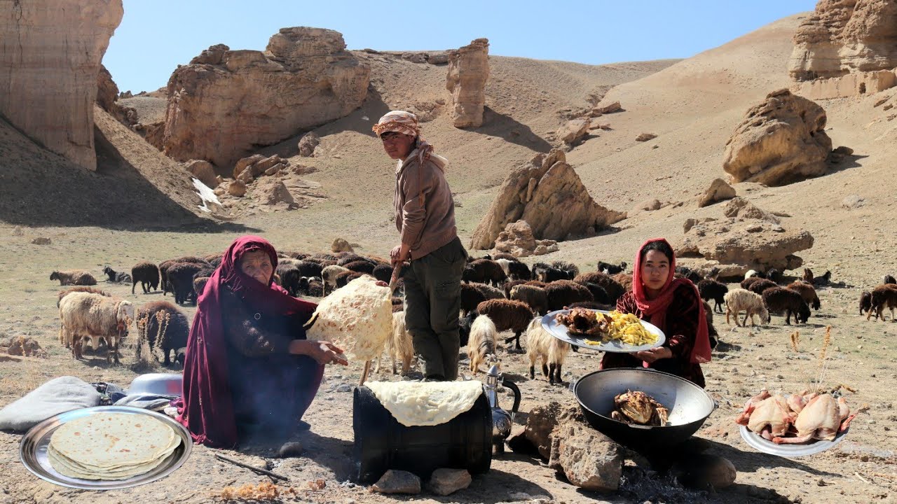 Nomadic Shepherd's Life in the Highest Mountain of Afghanistan |Shepherd Mother Cooking Village Meal