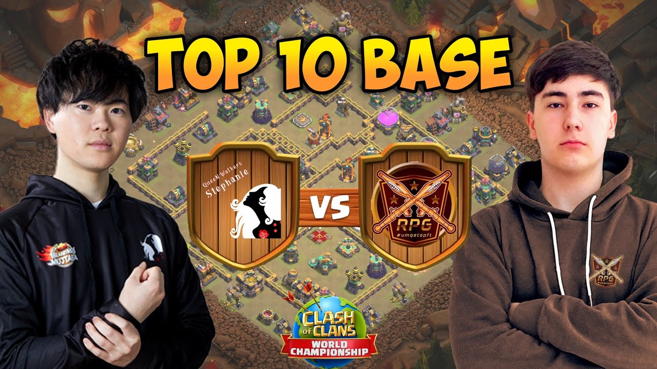 Top 10 TH14 War Base with Link | Queen Walkers vs Repotted Gaming Bases | Clash World Championship