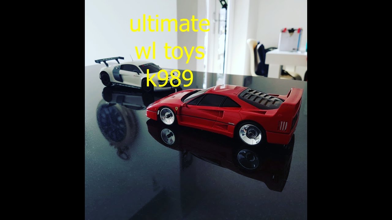 #wlk989 review- wl toys k989 1/27 scale 4wd fully upgraded 90mm miniz Ferrari F40 bodyshell mini rc