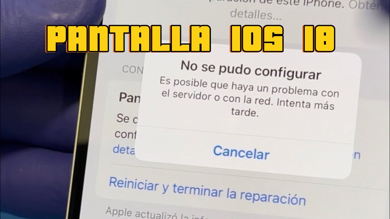 Cómo eliminar  error de configuración de pantalla IPHONE !solucion