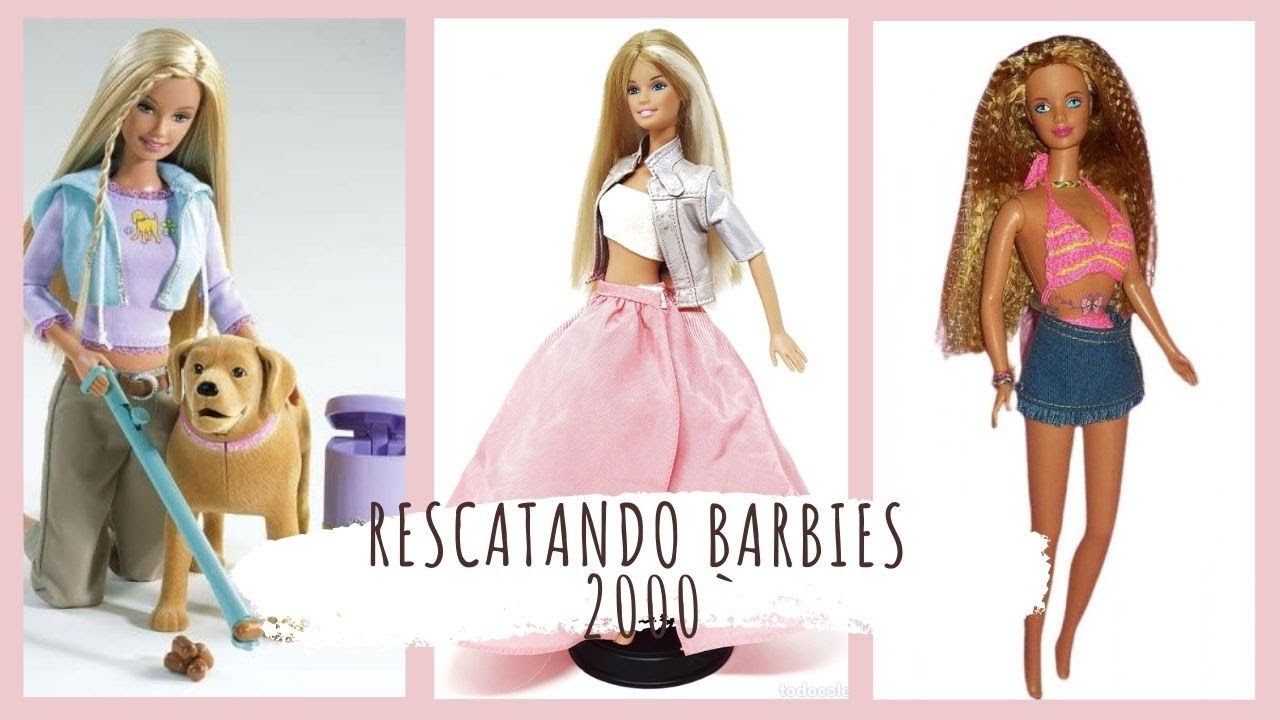 Rescatando Barbies antiguas/Barbie Tatuaje de Mariposa/Barbie Rose Princess/Barbie Jewel Girl