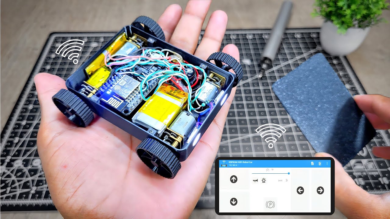How To Make Mini Wifi Controlled Robot Car | Ashwinprojects
