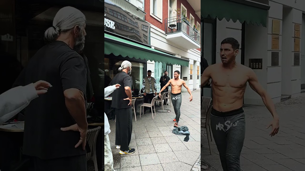 Street Fight goes wrong 🤯 #mrsus #patrox #workout #gym #fitness #chestday #funny #comedy  #fail