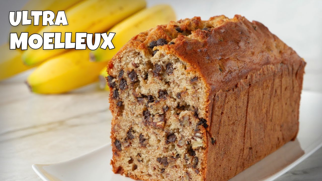 BANANA BREAD 🍌🍫 Ultra Moelleux – Recette Facile Banane, Chocolat & Pécan