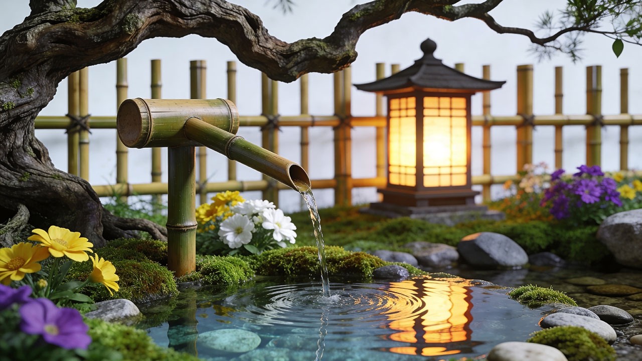 Relaxing Bamboo Water & Piano Music for Sleep 😴 Calm Mind & Reduce Anxiety