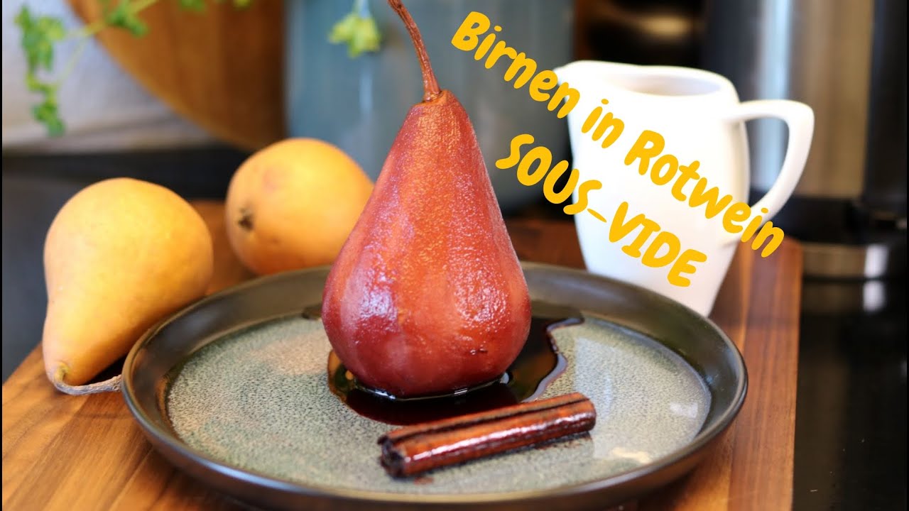 Birnen in Rotwein