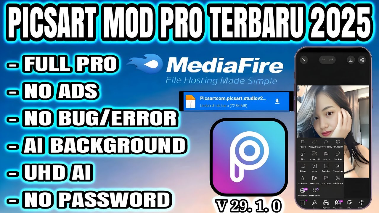 PICSART MOD PRO TERBARU 2025  ||  PICSART MOD #capcut #photoshop #tutorial 