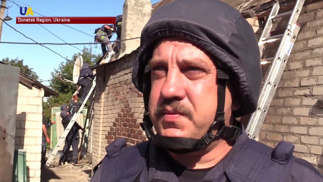 Rescuers Restore Civilian Houses Damaged by Shelling in Ukraine's Donetsk Region