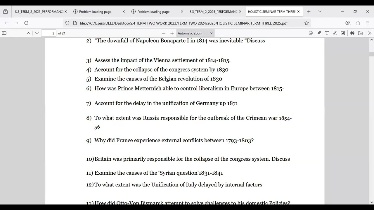 S.6 HISTORY FACILITATION 2025 || QUESTION APPROACH  || ESSAY WRITING