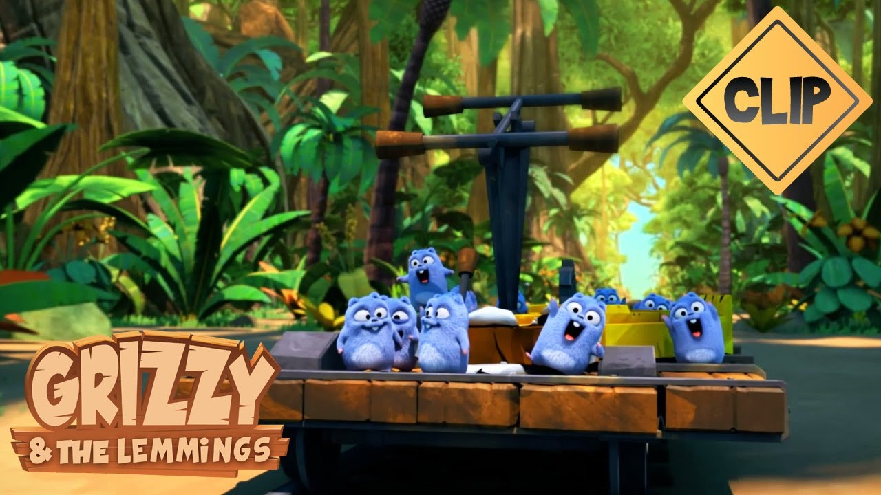 🚆 Train de la jungle  🐻🐹 Grizzy & les Lemmings / Cartoon