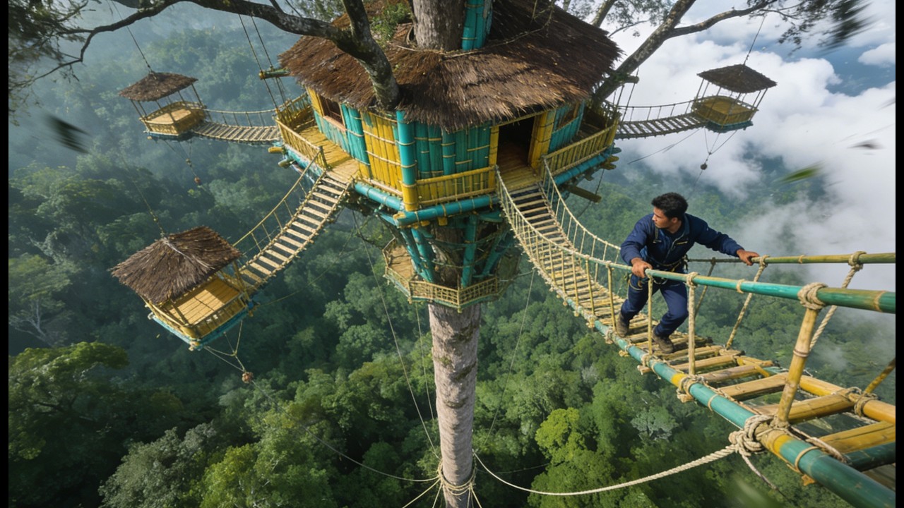 That's incredible! Building a shelter high in the sky would be disastrous if a storm hits.