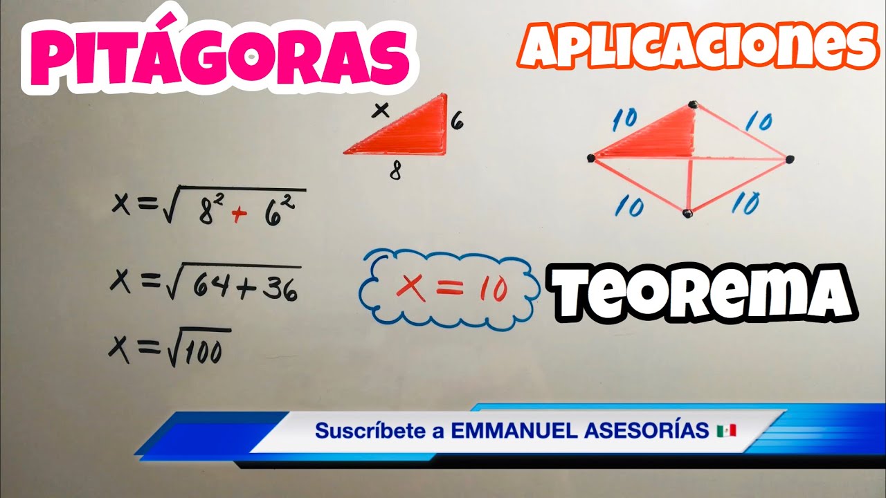 TEOREMA DE PITÁGORAS (Aplicación en un ROMBO) Hipotenusa y Perímetro