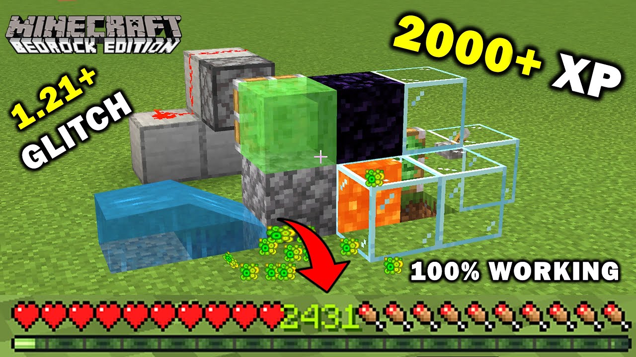 XP Farm in Minecraft Bedrock 1.21! (glitch) - 2000 XP Per Seconds - Minecraft Bedrock XP Farm Glitch