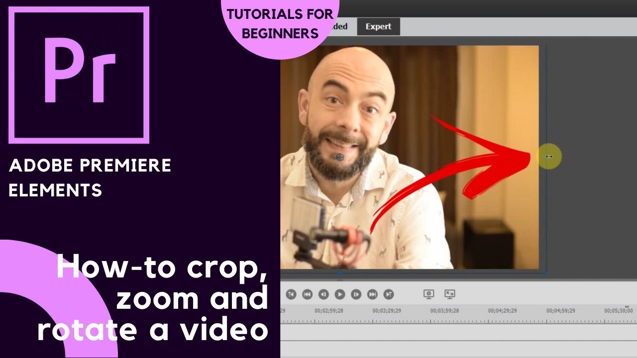 Adobe Premiere Elements 🎬 | Как повернуть, обрезать и масштабировать видеоклип | Уроки для начина...