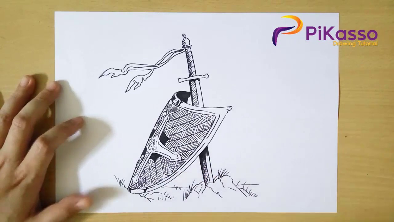 How to Draw a Shield step by step