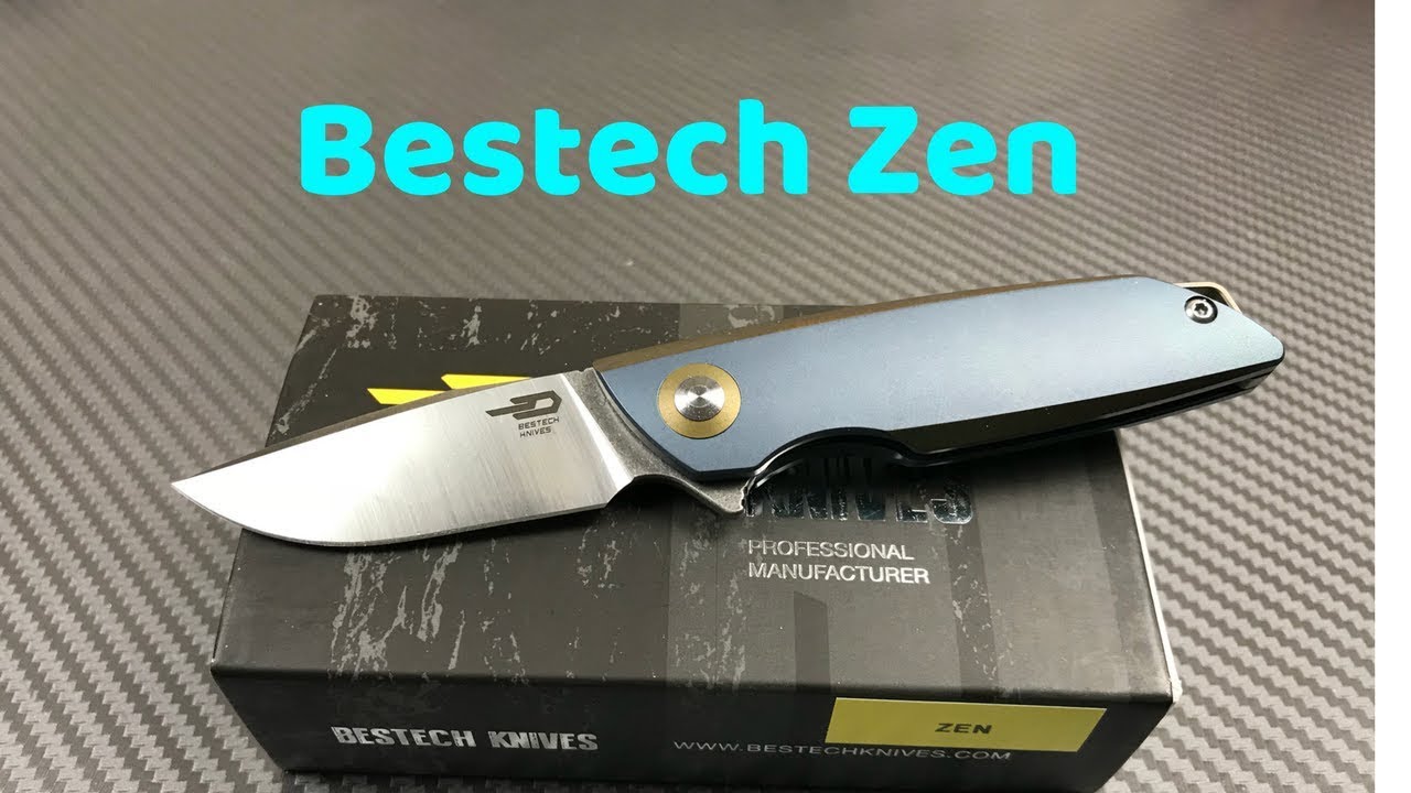 Bestech Zen BT1712B Blue & Gold Titanium framelock Knife   The mighty (good looking) mini !