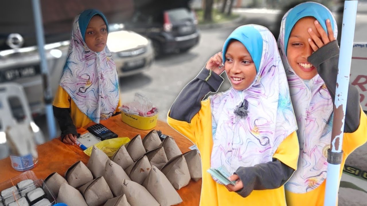 12PM ADIK ZIRA MASIH BERDIRI MENUNGGU!! BORONG SEMUA NASI LEMAK GADIS KECIL INI!!