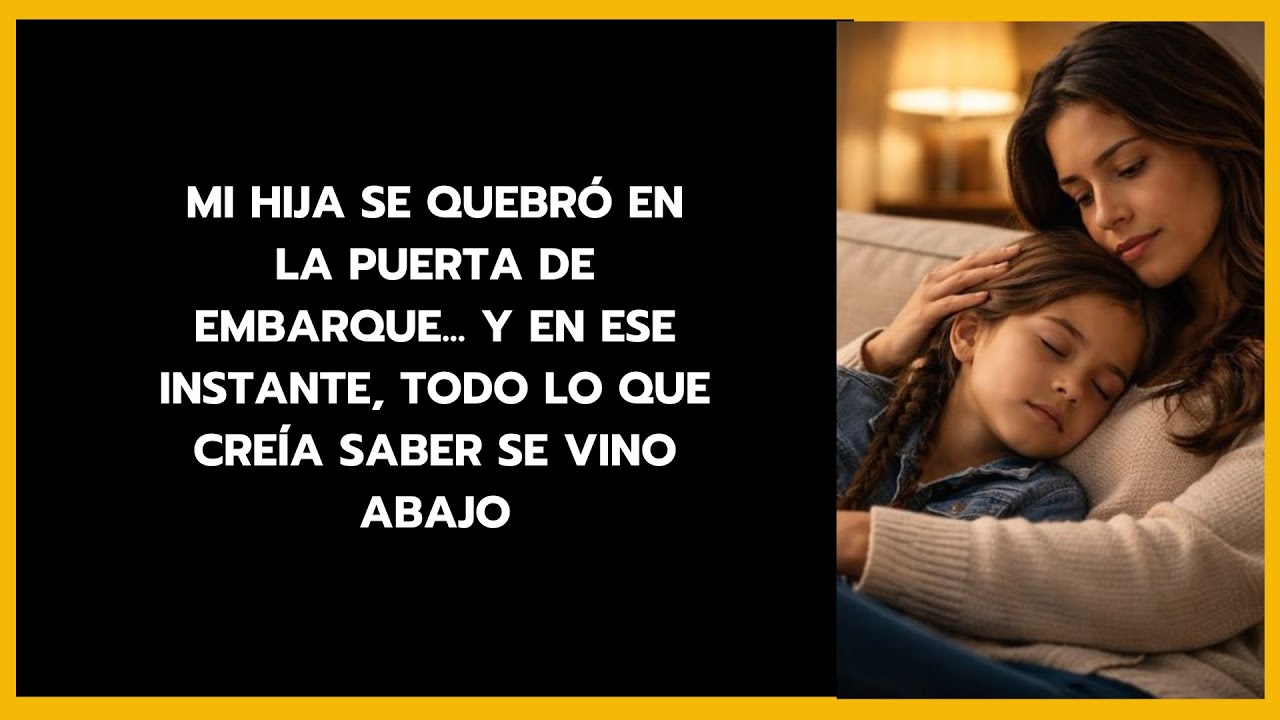 Mi hija lloraba en la puerta de embarque — lo que dijo me hizo entender toda la mentira del año...