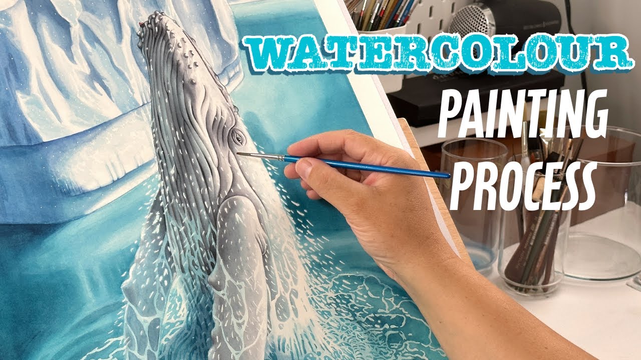 Master Watercolor Painting: Ice Whale Illustration