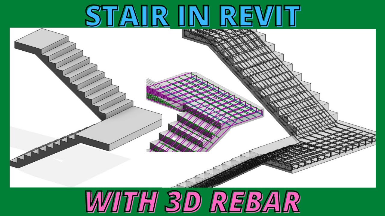 Структура Revit_ 3D Армирование арматурой лестниц