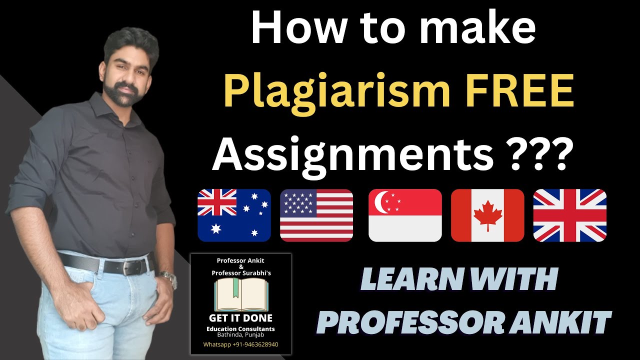 Assignment help - How to make PLAGIARISM FREE Assignments