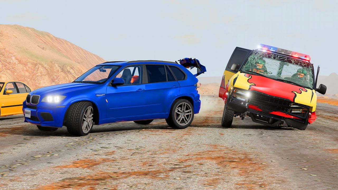 When Road Rage Meets Physics 💀 Cars vs Cars on Endless Desert Road | BeamNG.drive