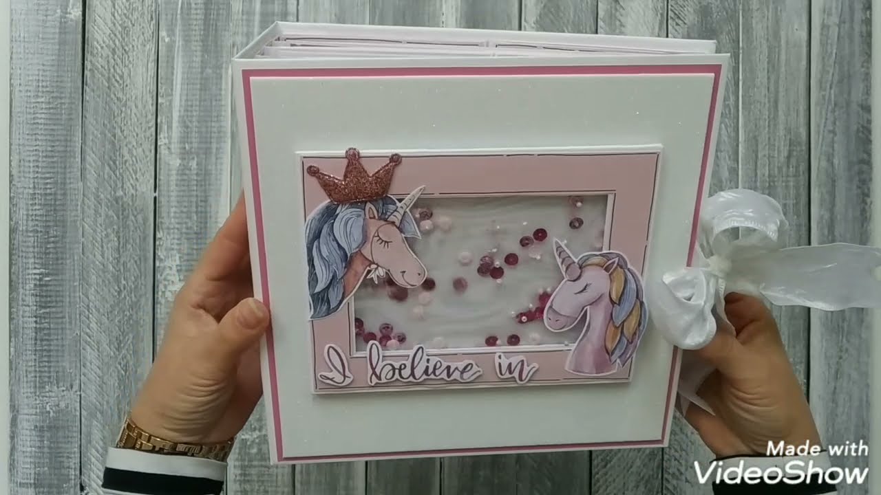 Walkthrough | UNICORN Pop Up Album 8x8 | Pop up scrapbook | Scrapbook album | step by step TUTORIAL