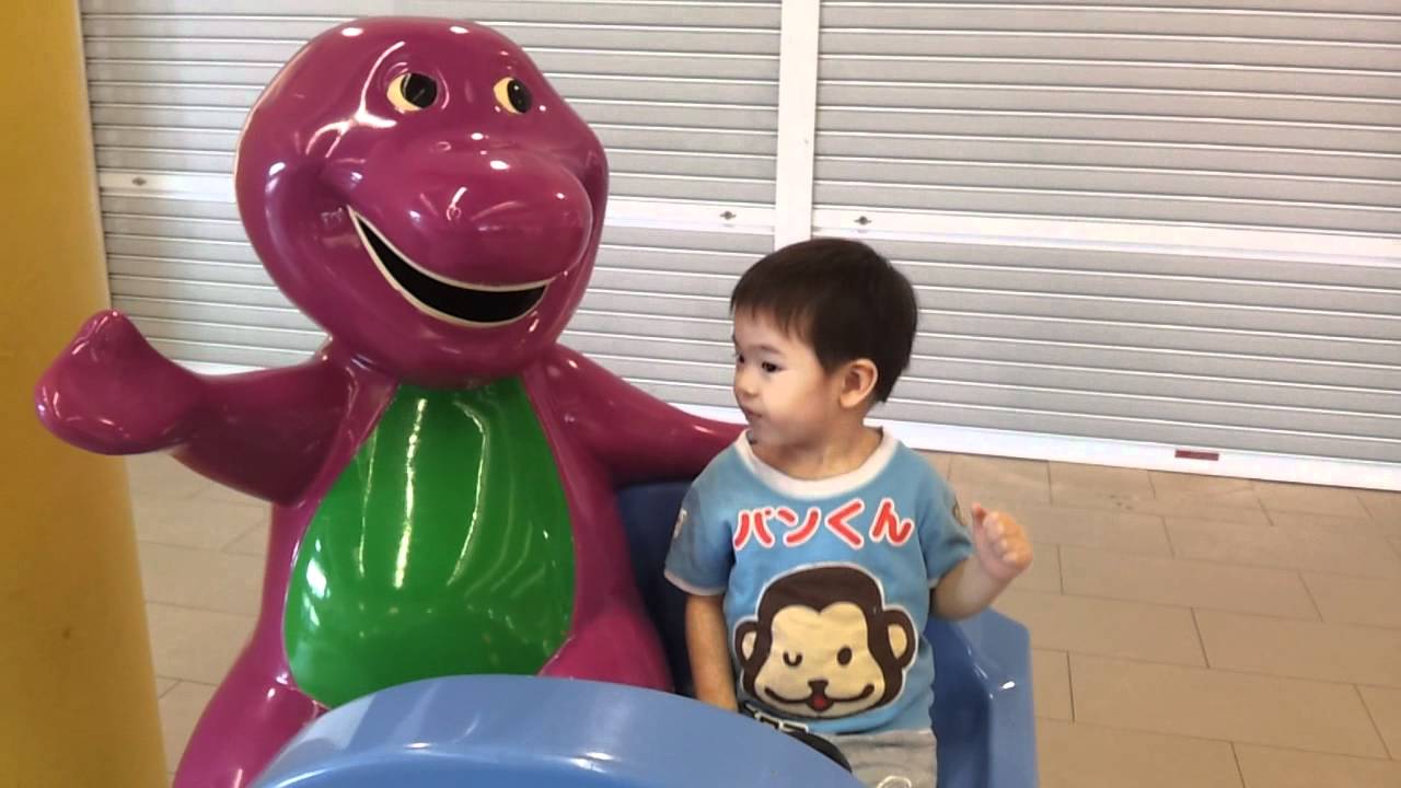 Royston Sits on Barney Train