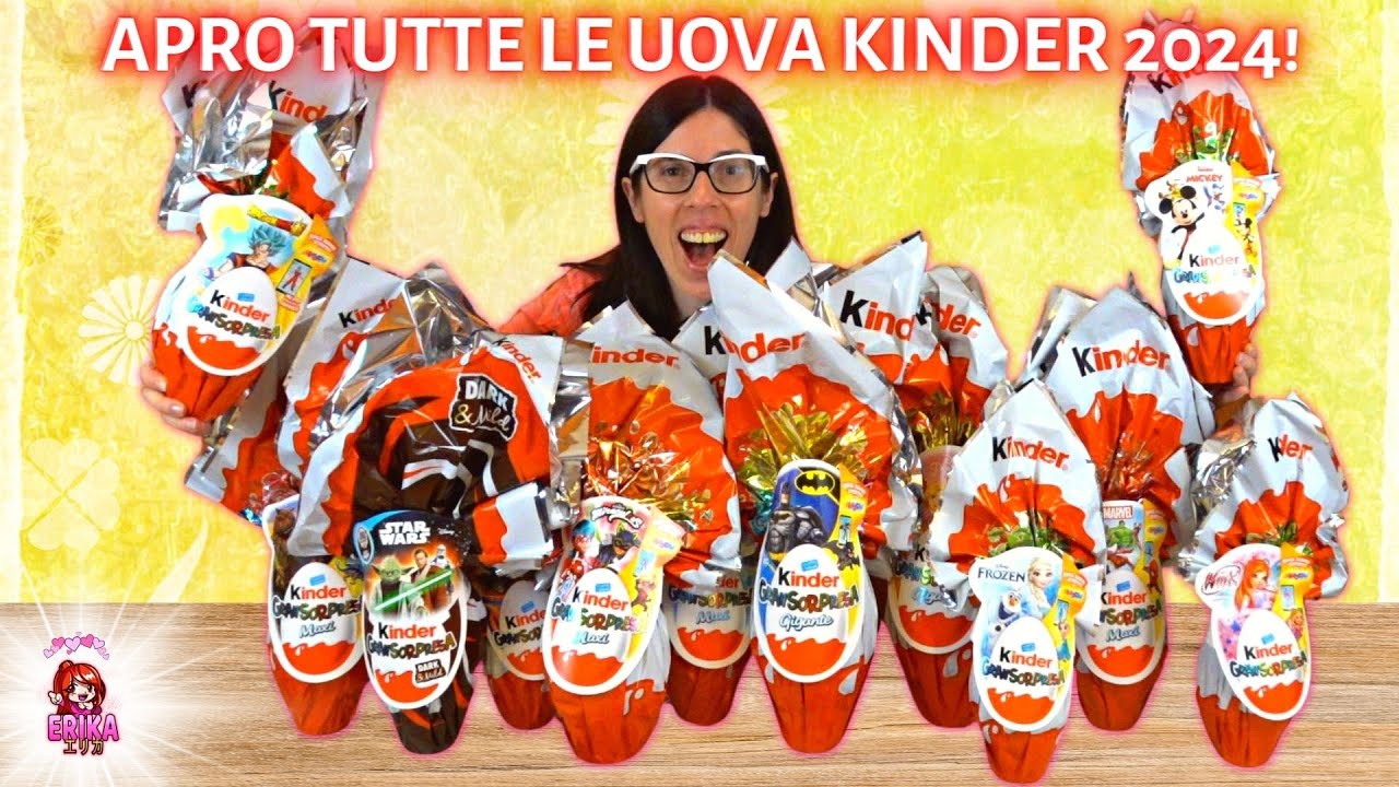 APRO TUTTE LE UOVA DI PASQUA 2024 KINDER! SORPRESE TOP!