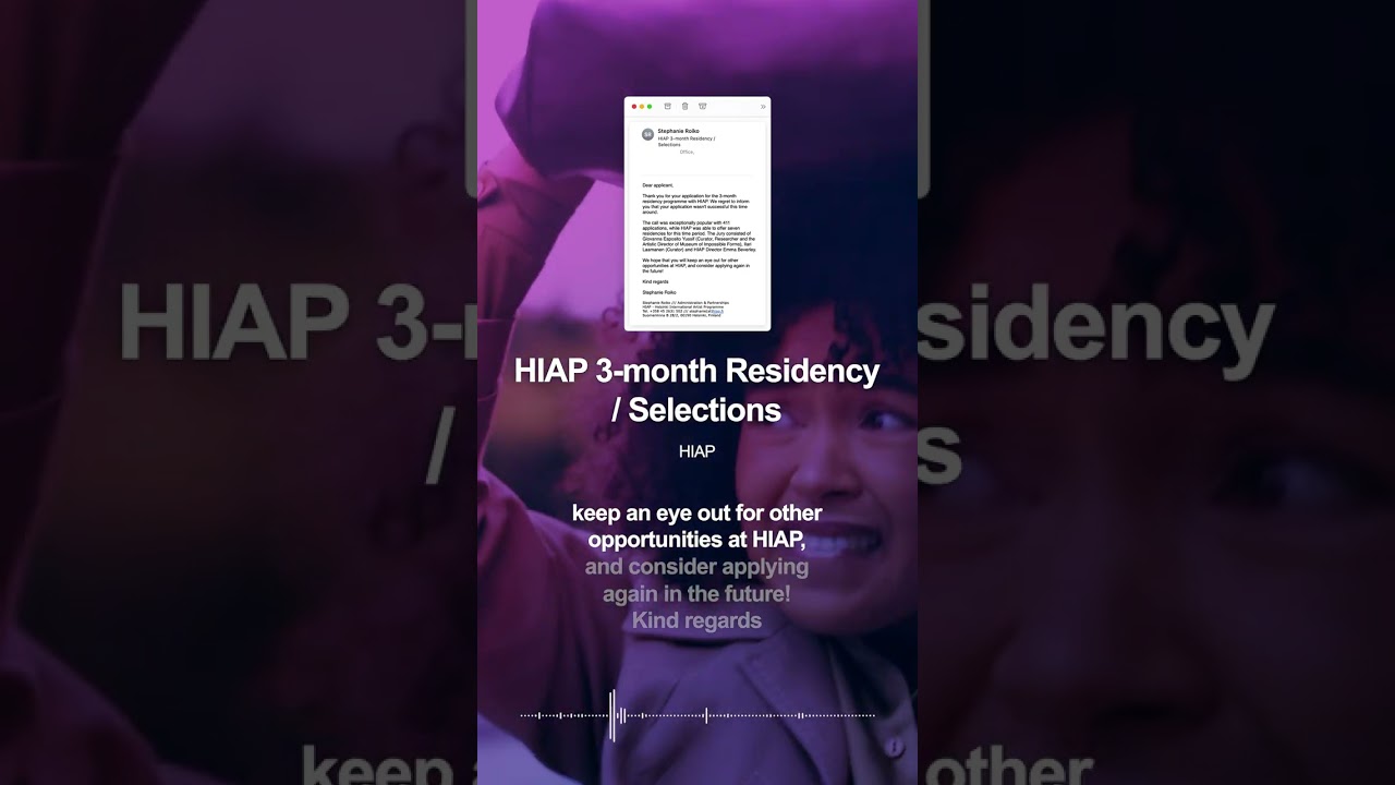 HIAP 3-month Residency / Selections #HIAP #opencall #residency