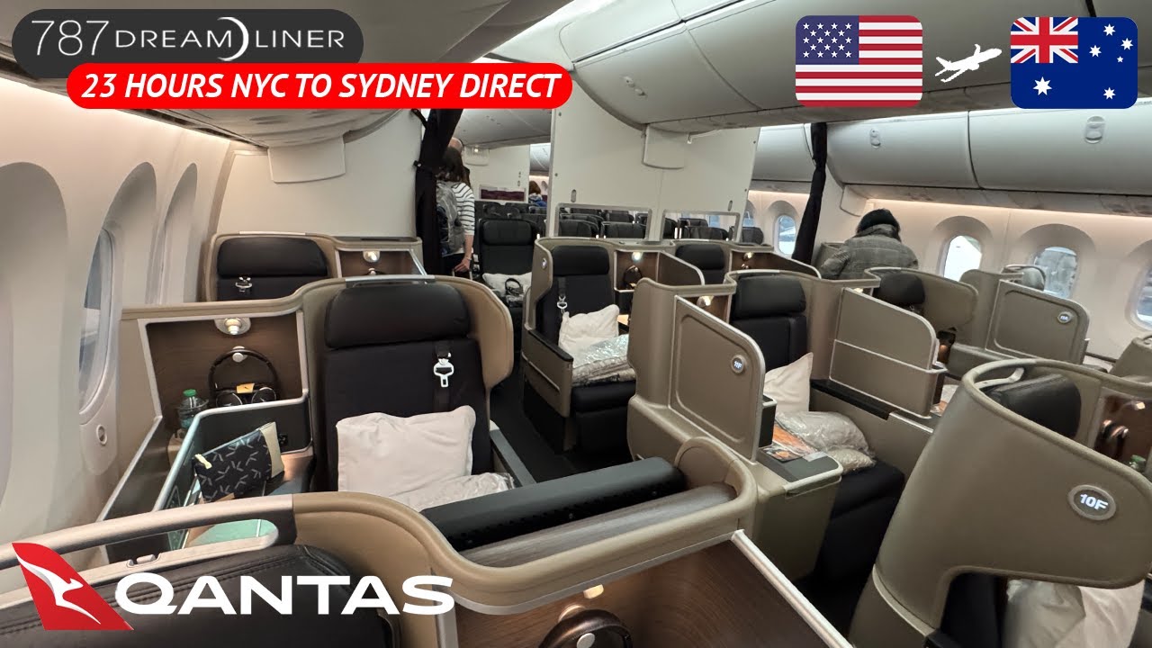 21 HOURS NEW YORK TO SYDNEY DIRECT on Qantas 787-9 in Business Class via Auckland