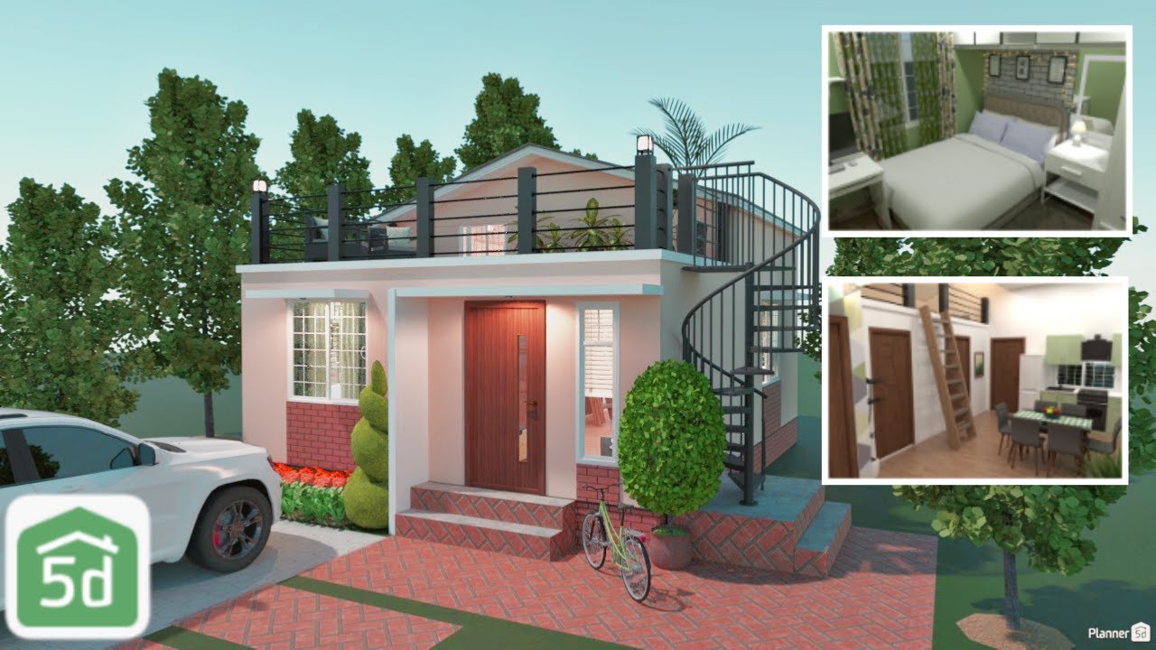 How to design a 2-Bedroom House with Loft in your Android Phone (Planner 5D) + GIVEAWAY (done)| Ayuh