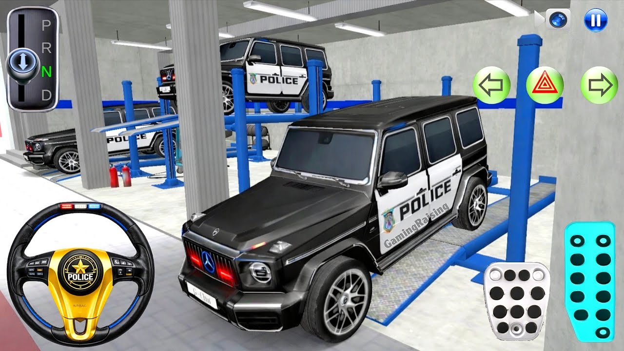 New Police Mercedes Car in Auto Repair Shop - 3D Driving Class - 3D Driving Class Game - Car Game