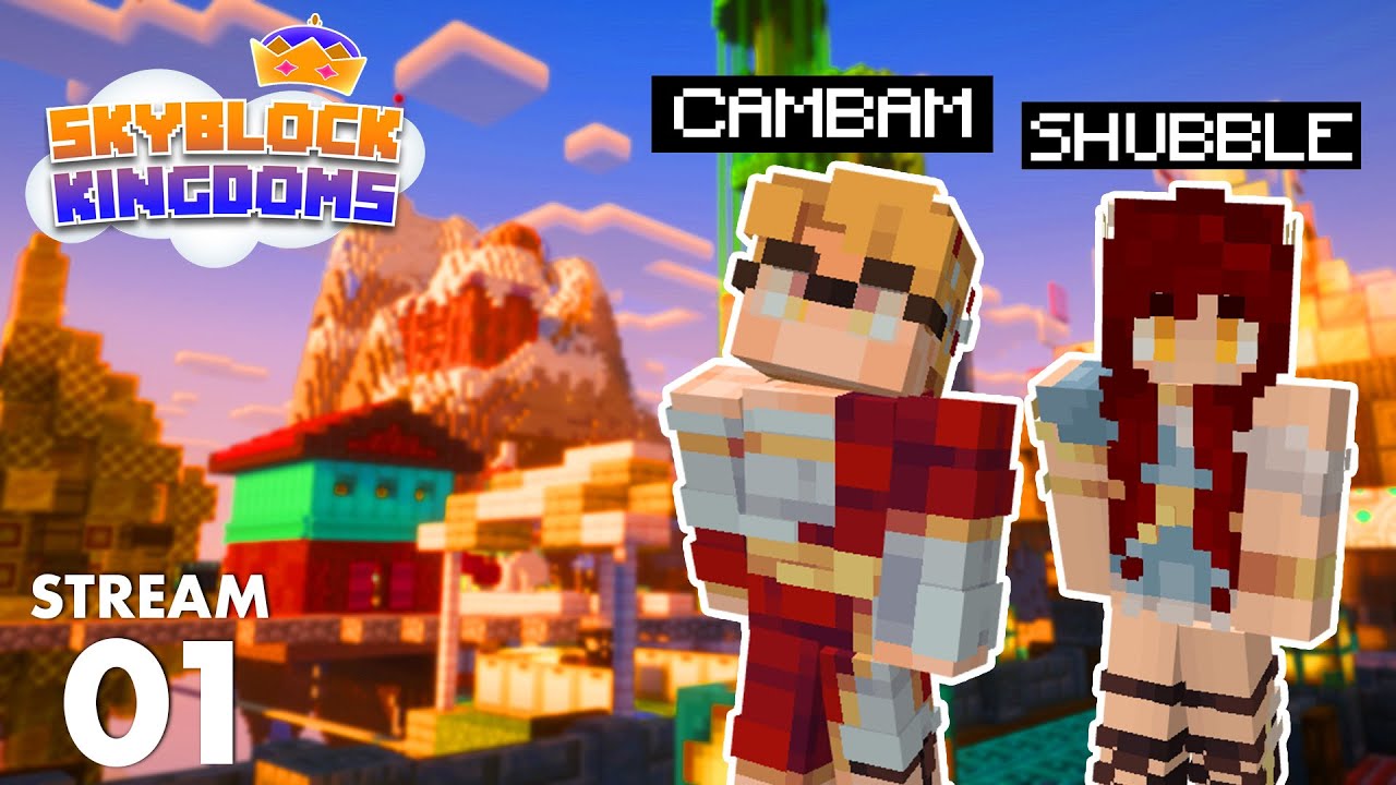 Cambam & Shubble Are Roman Gods! | Skyblock Kingdoms SMP: VOD 1
