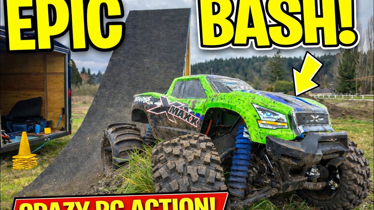 DOUBLE BACK FLIP XMAXX OFF THE MEGA DEATH RAMP #turnigybattery