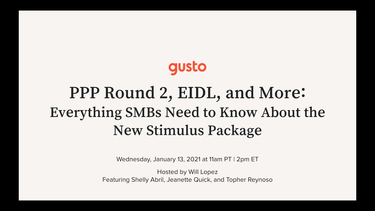 PPP Round 2, EIDL, and More: Everything SMBs Need to Know About the New Stimulus Package