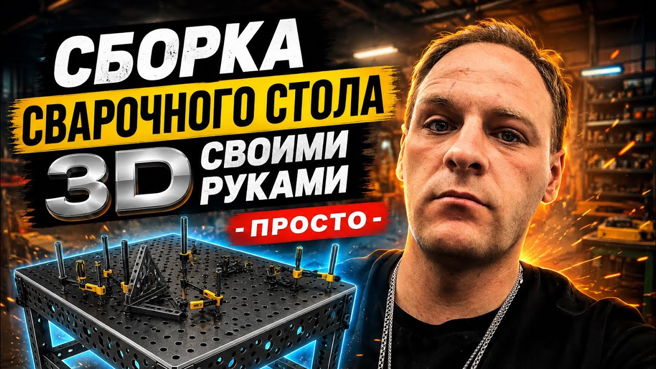 СБОРКА СВАРОЧНОГО СТОЛА 3D СВОИМИ РУКАМИ - ПРОСТО, БЫСТРО