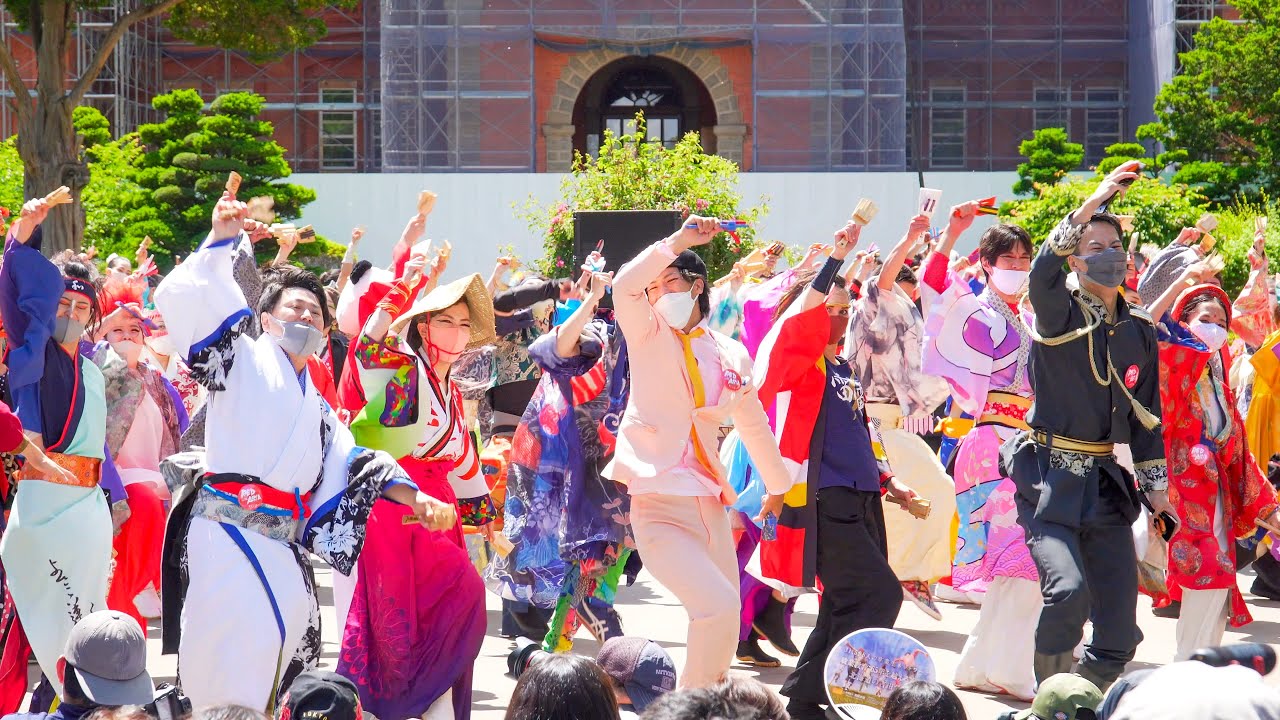 [4K] 天空しなと屋 RED ASIA　YOSAKOIソーラン祭り 2022 土曜日 (中央)