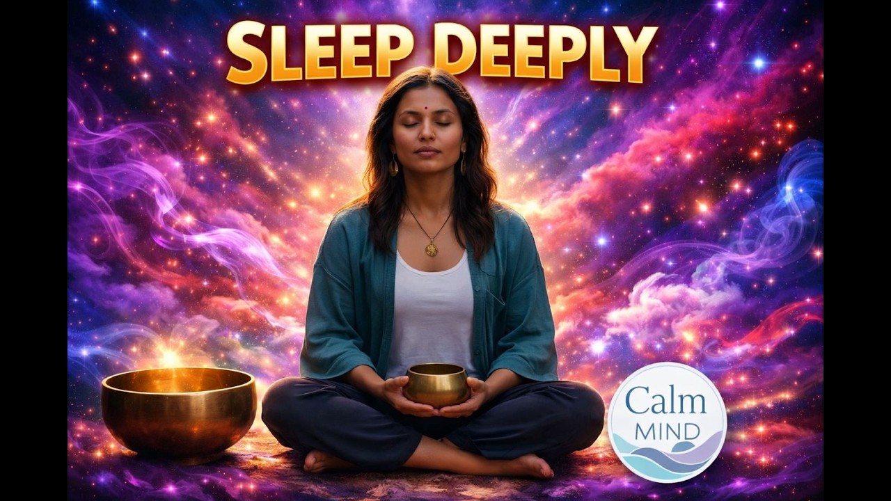 🌙 Black Screen Sleep Music 8 Hours | Deep Sleep Music with Tibetan Singing Bowls & Binaural Beats