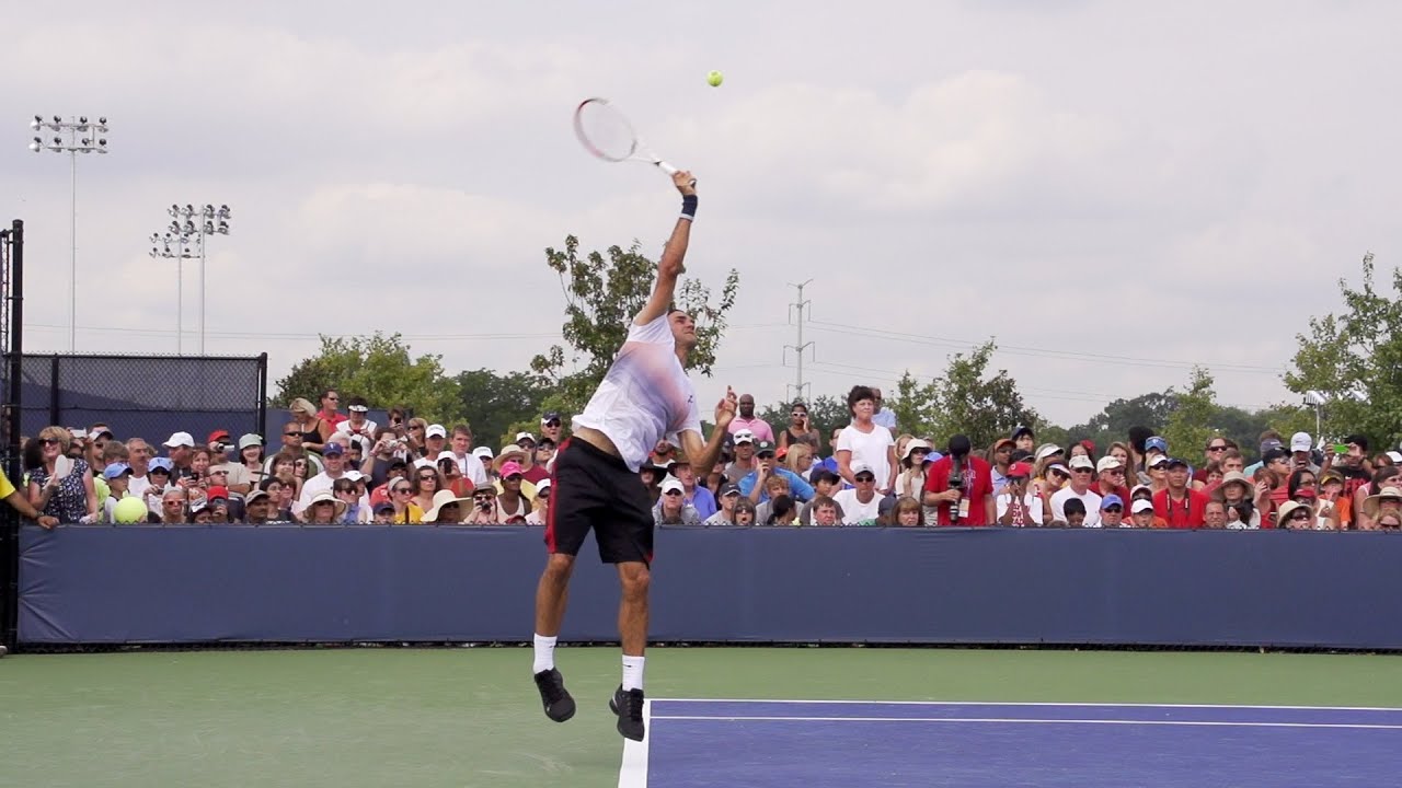 Roger Federer Serve In Super Slow Motion - 2013 Cincinnati Open