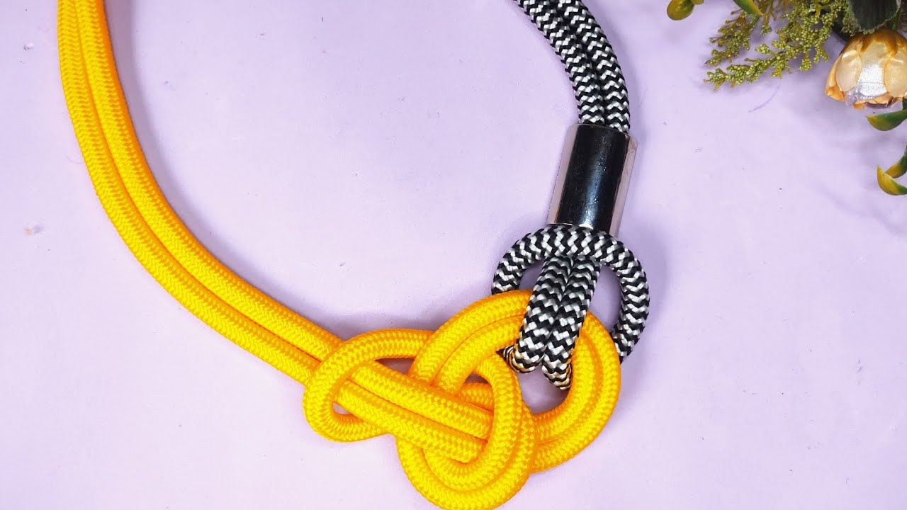Faça você mesmo Colar de corda. #façavocêmesmo #comofazer #colardecorda #feitoamão #colares