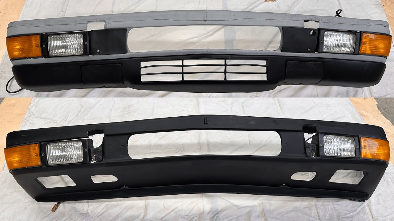BMW E28 - Front Bumper Restoration . БМВ Е28 - Восстановление переднего бампера